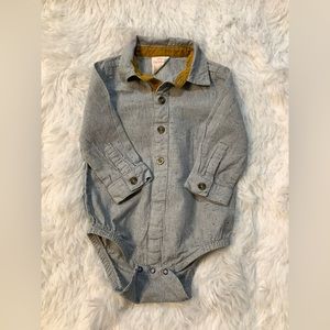 NWOT Cat & Jack 6-9 mo. Button-Front Long Sleeve Romper